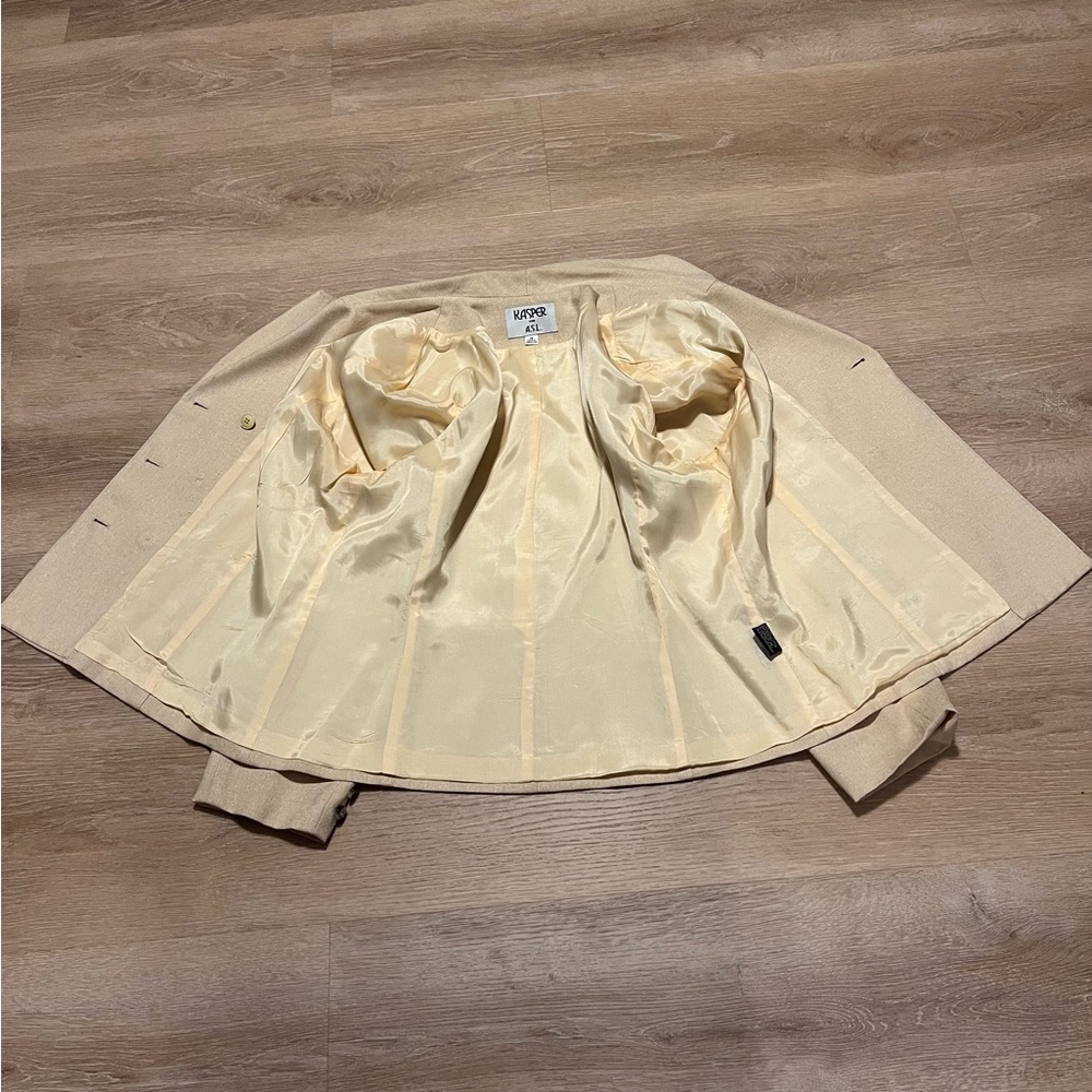 Kasper ALS Double-Breasted Button Up Yellow‎ Blazer Women’s Size 16 - Picture 7 of 15